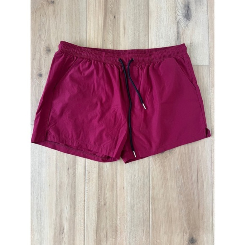 Mens Athletic Swim Trunks Bundle Blue Olive Burgundy Quick Dry Shorts Set L - Picture 8 of 8